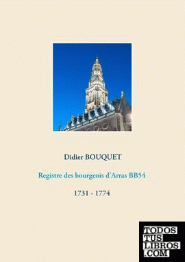 Registre des bourgeois d'Arras BB54 - 1731-1774