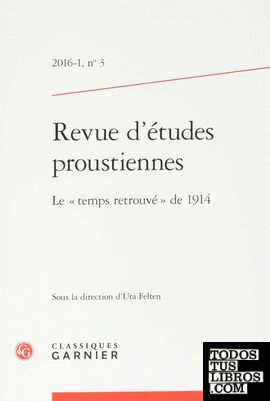 REVUE D'ETUDES PROUSTIENNES, N.3