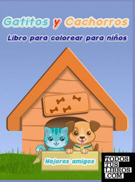 Libro para Colorear de Gatitos y Cachorros para Niños