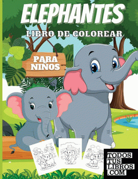 Elefantes Libro De Colorear Para Niños