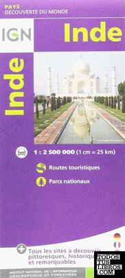 Mapa INDIA 1:2.500.000 -IGN