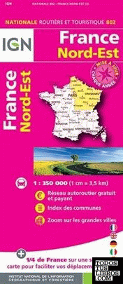 802 france nord-est 1:350.000 -ign