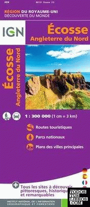 ECOSSE 1:300.000 ANGLETERRE NORD -IGN