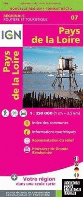 07 PAYS DE LA LOIRE 1:250.000 -IGN
