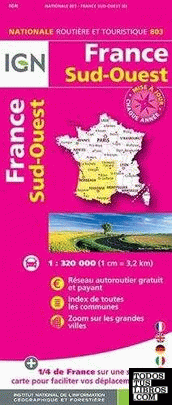 803 france sud-ouest 1:320.000