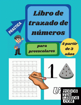 Libro de trazado de números para preescolares de 3 a 5 años