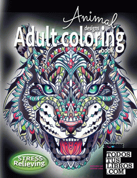 Adult coloring book stress relieving animal designs