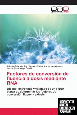 Factores de conversión de fluencia a dosis mediante RNA
