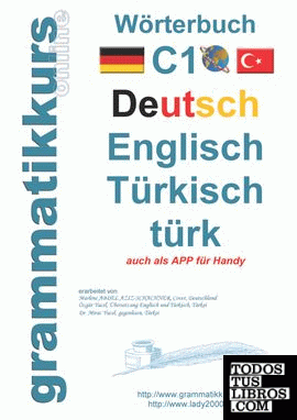 Wörterbuch C1 Deutsch-Englisch-Türkisch