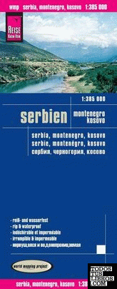 SERBIA - MONTENEGRO - KOSOVO 1:400.000 IMPERMEABLE