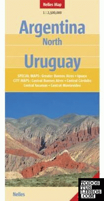 ARGENTINA NORTH URUGUAY 1:2.500.000 -NELLES MAP