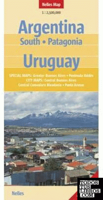 ARGENTINA SOUTH - PATAGONIA - URUGUAY 1:2.500.000 -NELLES