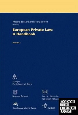 EUROPEAN PRIVATE LAW: A HANDBOOK. VOLUME I.
