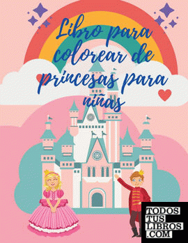 Libro para colorear de princesas para niñas