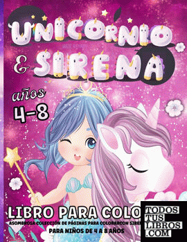 Unicornio Y Sirena Libro Para Colorear