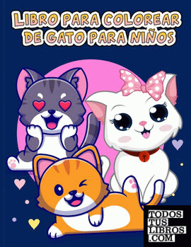 Libro para colorear de gatos lindos para niños