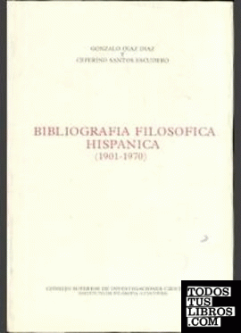 Bibliografía filosófica hispánica (1901-1970)