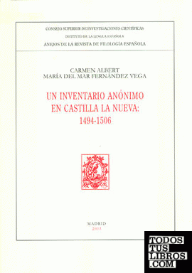 Un inventario anónimo en Castilla la Nueva (1494-1506)