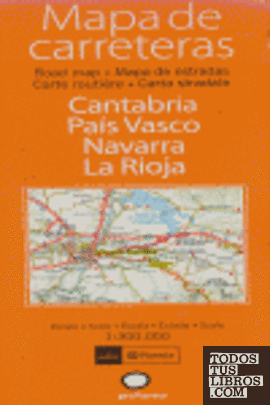 Mapa de carreteras de Cantabria y País Vasco