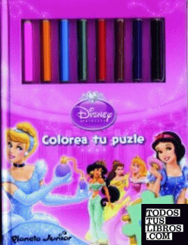 Princesas Disney. Colorea tu puzzle