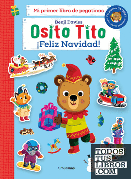 Osito Tito. Mi primer libro de pegatinas. ¡Feliz Navidad!