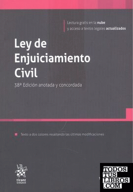 Ley de Enjuiciamiento Civil 38ª Edición anotada y concordada