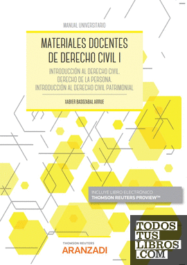Materiales docentes de Derecho Civil I (Papel + e-book)