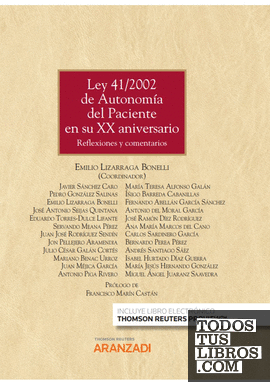Ley 41/2002 de Autonomía del Paciente en su XX aniversario (Papel + e-book)