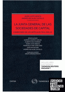 La junta general de las sociedades de capital (Papel + e-book)