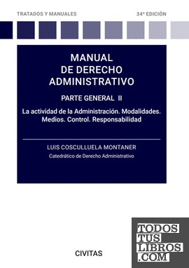 Manual de derecho administrativo. Parte general II