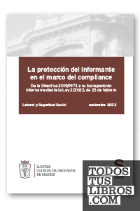 La protección del informante en el marco del compliance (COLECTIVOS)