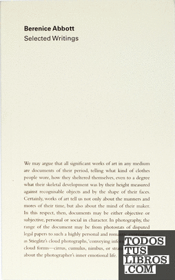Berenice Abbott: Selected Writings