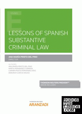 Lesson of spanish substantive criminal law (Papel + e-book)