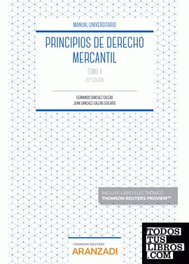 Principios de Derecho Mercantil (Tomo II) (Papel + e-book)