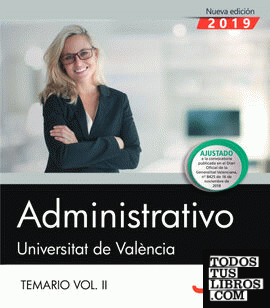 Administrativo. Universitat de València. Temario. Vol.II