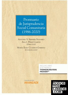 Prontuario de Jurisprudencia Social Comunitaria (1986-2020) (Papel + e-book)