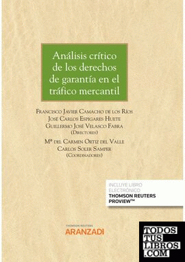 Análisis crítico de los derechos de garantía en el tráfico mercantil (Papel + e-book)