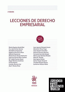 Lecciones de derecho empresarial 4ª edición 2020