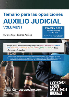 Temario para las oposiciones de Auxilio judicial 2023 (I)