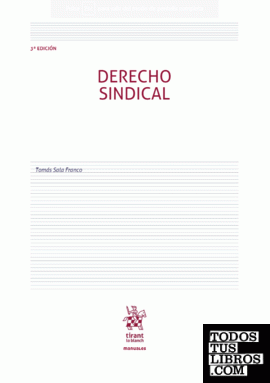 Derecho Sindical 3ª Edición 2020