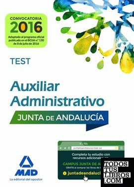Auxiliares Administrativos de la Junta de Andalucía. Test