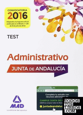 Administrativos de la Junta de Andalucía Turno Libre. Test