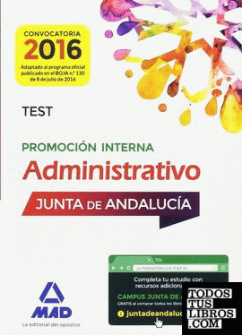 Administrativos de la Junta de Andalucía Promoción Interna. Test