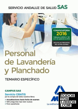 Personal de Lavandería y Planchado del Servicio Andaluz de Salud.  Temario específico