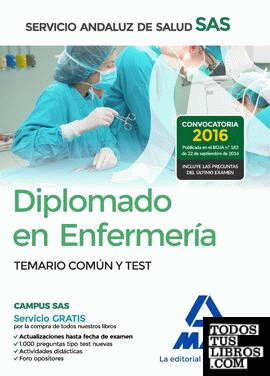 Diplomado en Enfermería del Servicio Andaluz de Salud. Temario Común y Test