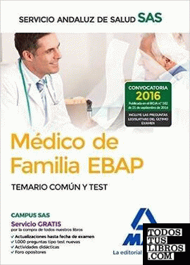 Médico de Familia EBAP del Servicio Andaluz de Salud. Temario Común y Test