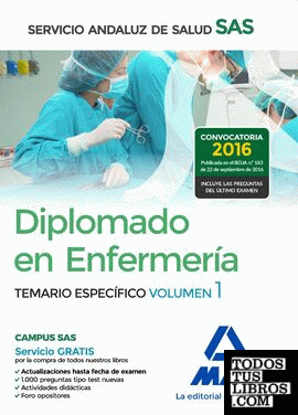 Diplomado en Enfermería del Servicio Andaluz de Salud. Temario específico volumen 1