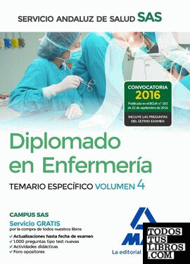 Diplomado en Enfermería del Servicio Andaluz de Salud. Temario específico volumen 4