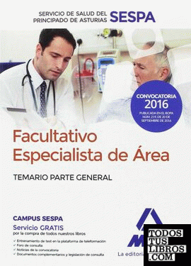 Facultativos Especialistas de Área del Servicio de Salud del Principado de Asturias. Temario parte general