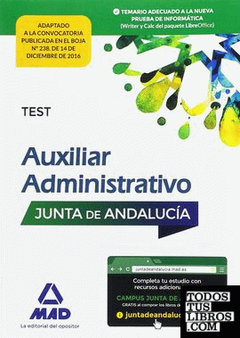 Auxiliar Administrativo de la Junta de Andalucía. Test